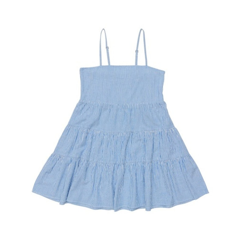 Snapper Rock - Girls Cornflower Stripe Beach Dress