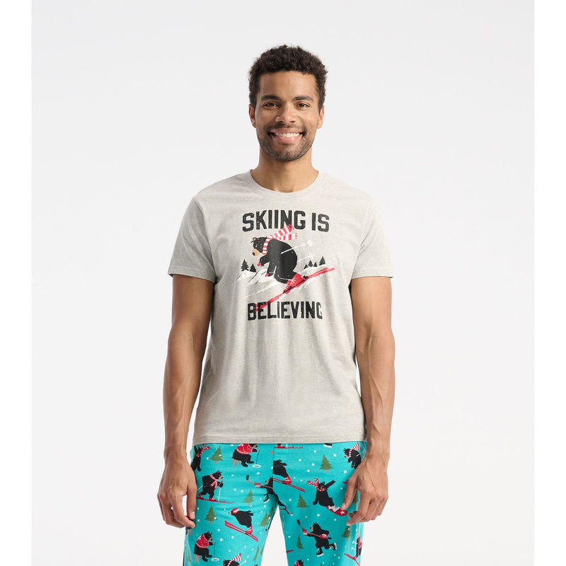 Little Blue House - Skiing Is Beleiving Mens Tee
