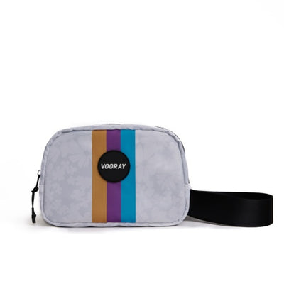 Thirty Three Threads - Unisex Quinn Bag White Floral Retro Stripe