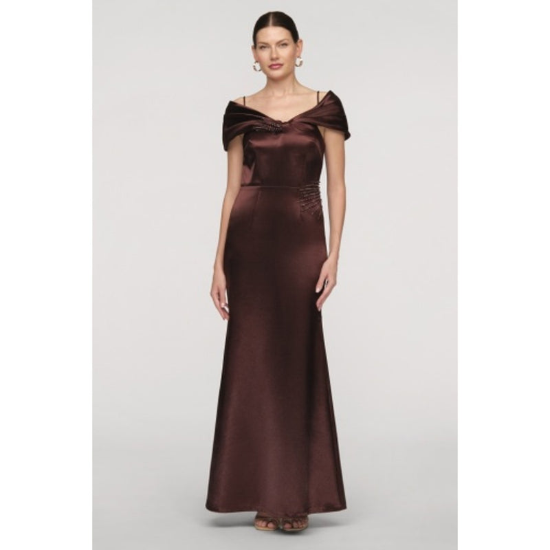 JS Collections - Womens Stevie Satin Mermaid Gown