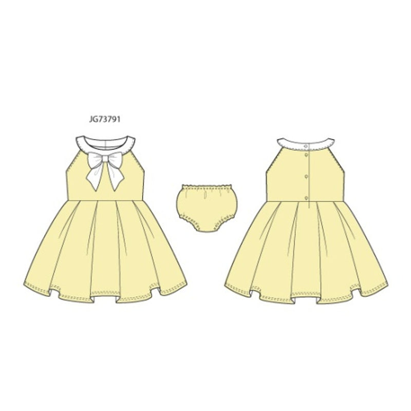 Janie and Jack - Girls K X Yllw Ponte Dress E2