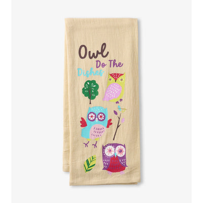 Little Blue House - Unisex Owl Do the Dishes Tea Towel