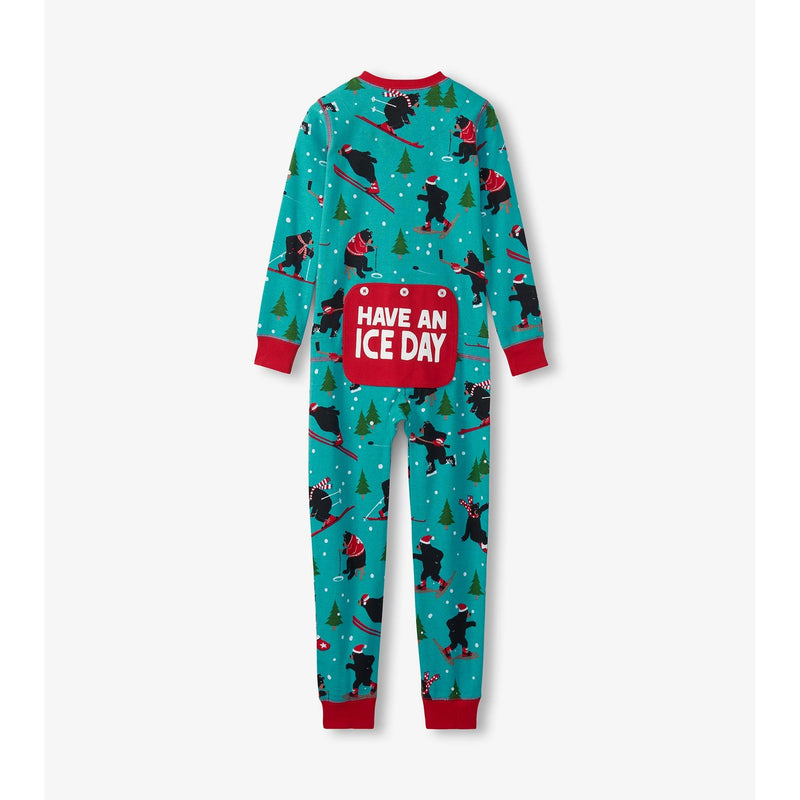 Little Blue House - Wild Winter Sports Kids Union Suit