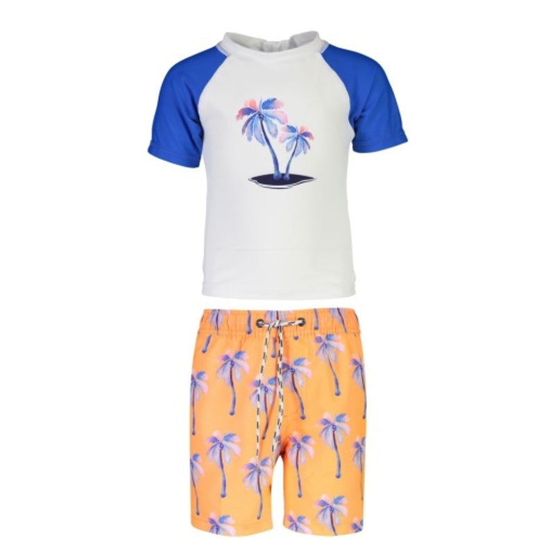 Snapper Rock - Baby Sunset Moorings Palm Baby Short Sleeve Set