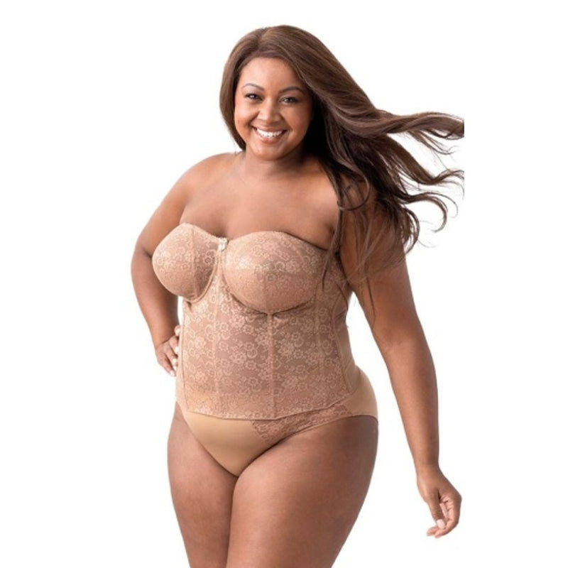 Elila - Womens Lace Strapless Longline