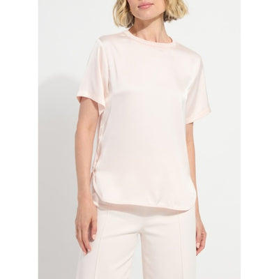 Lysse - Womens Jenika Crochet Neck Band Mix Media Top