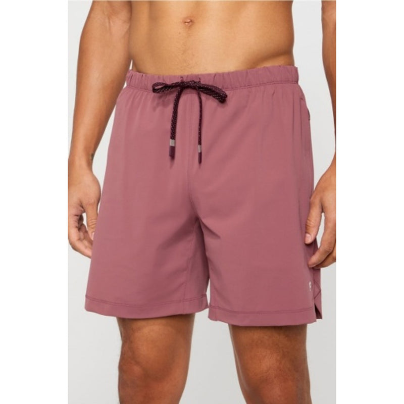 Fabletics - Mens the 7" One Short - Moonlight Mauve / Oxblood