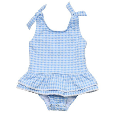 Snapper Rock - Girls Seaside Gingham Skirt Swimsuit