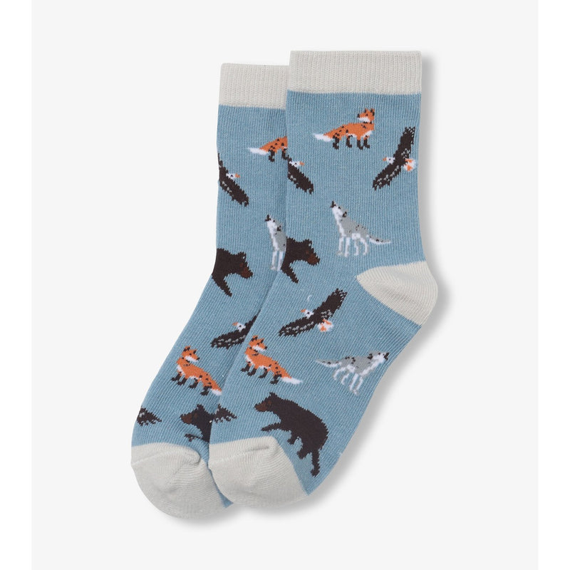 Little Blue House - Northern Wilderness Kids Crew Socks