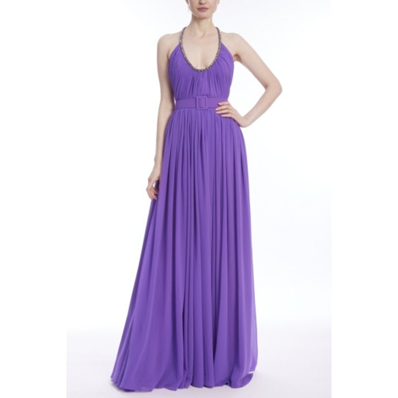 Badgley Mischka - Womens Beaded Scoop Nk