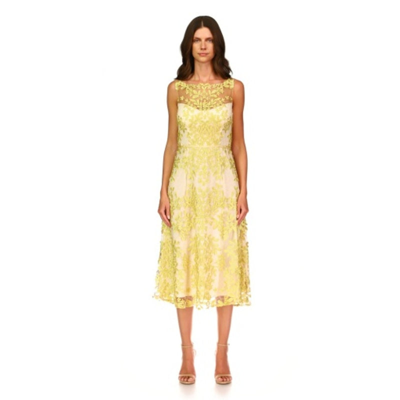 JS Collections - Womens Illusion Neck Cocktail Dress