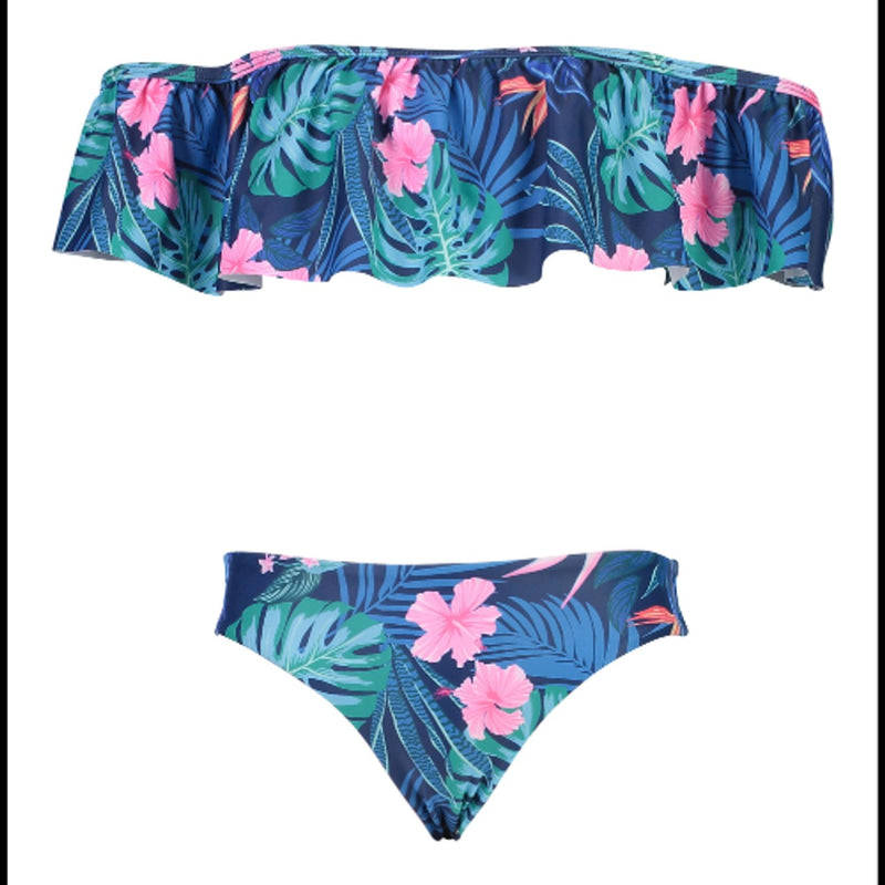 Snapper Rock - Girls Rain Forest Off Shoulder Bikini