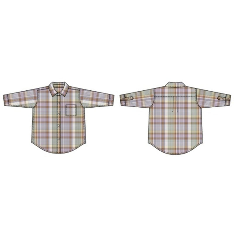 Janie and Jack - Boys with Es Long Sleeve Multi Plaid Plain Weave Shirt Spbk