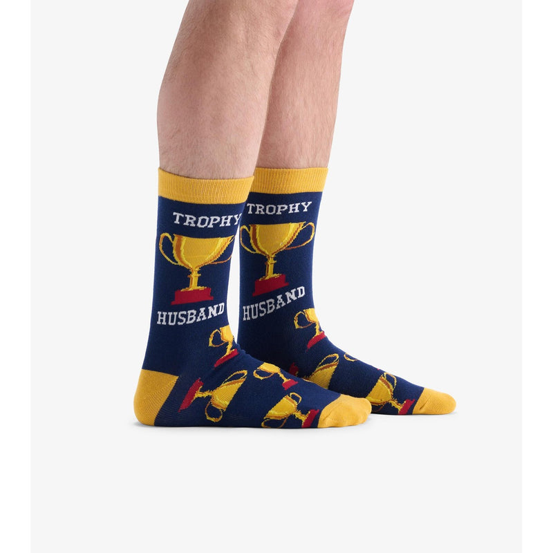 Little Blue House - Trophy Husband Mens Crew Socks