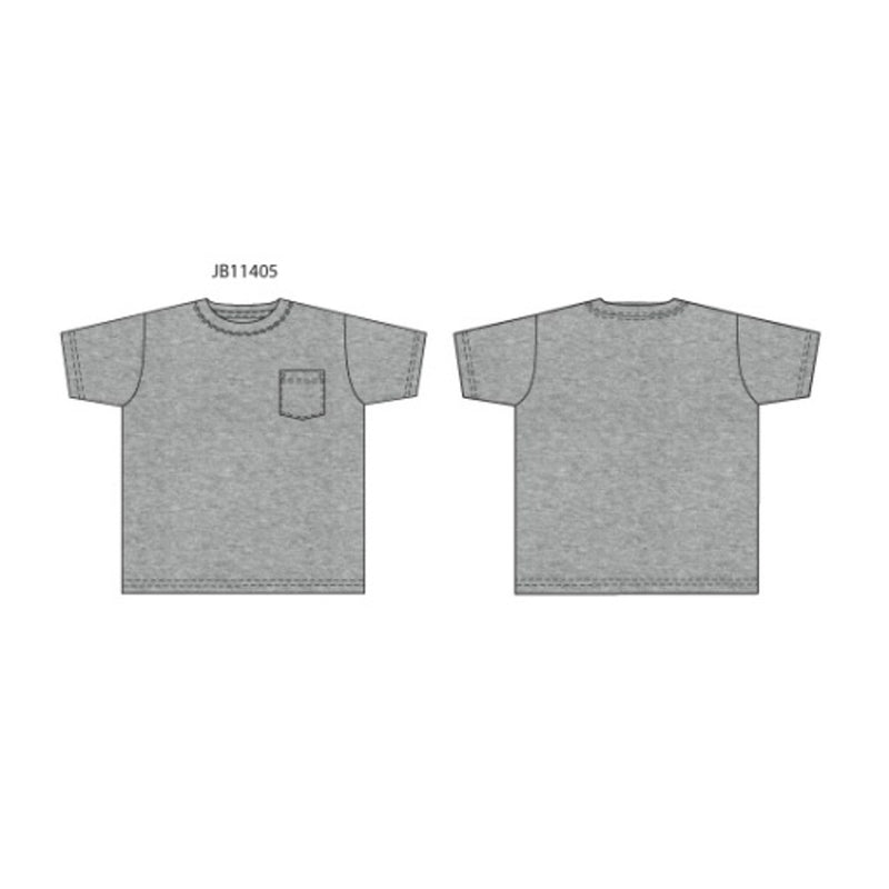 Janie and Jack - Boys K Short Sleeve Hthr Grey Pocket Tee Smbas