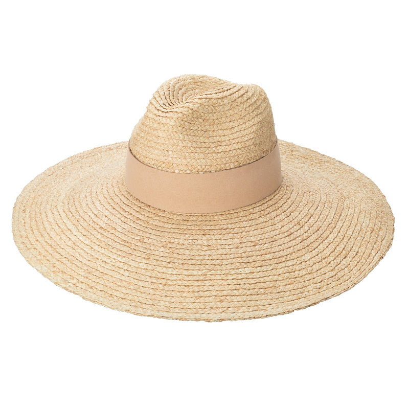San Diego Hat Company - Raffia Braid Wide Brim Fedora with Suede