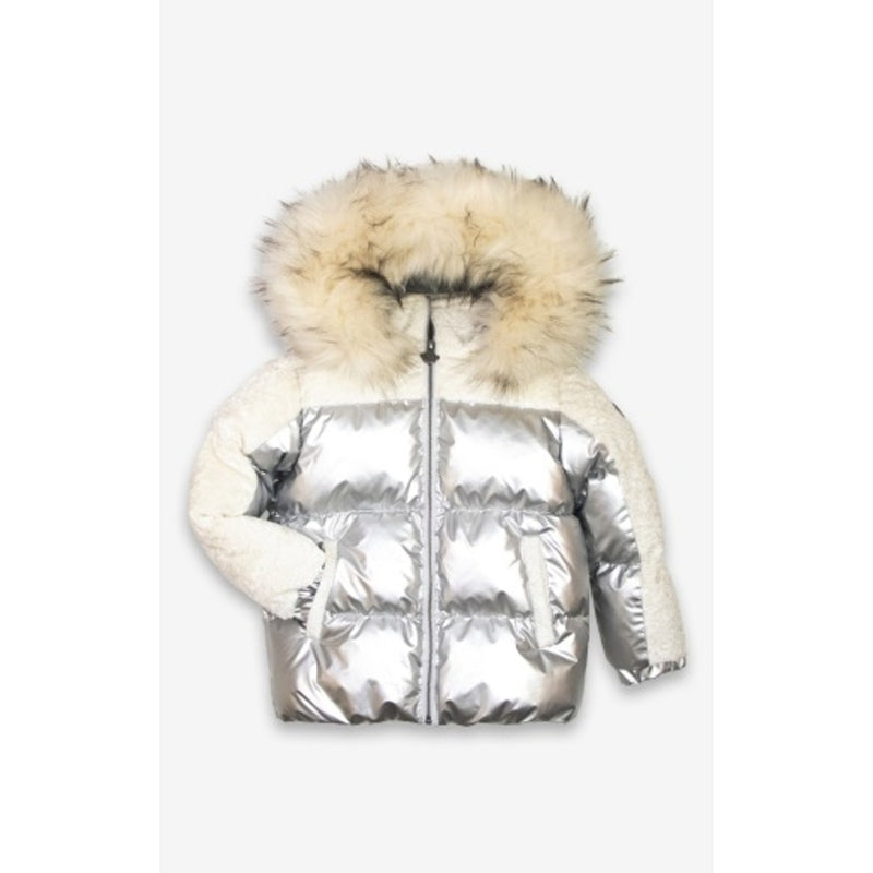 Appaman - Girls Mixed Media Puffer Coat