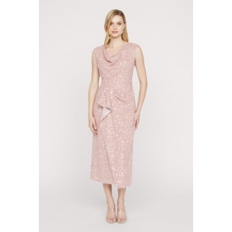 JS Collections - Womens Brittany Faux Wrap Cocktail