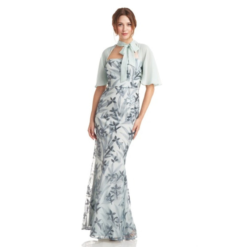 JS Collections - Womens Tiffany Bow Mermaid Gown