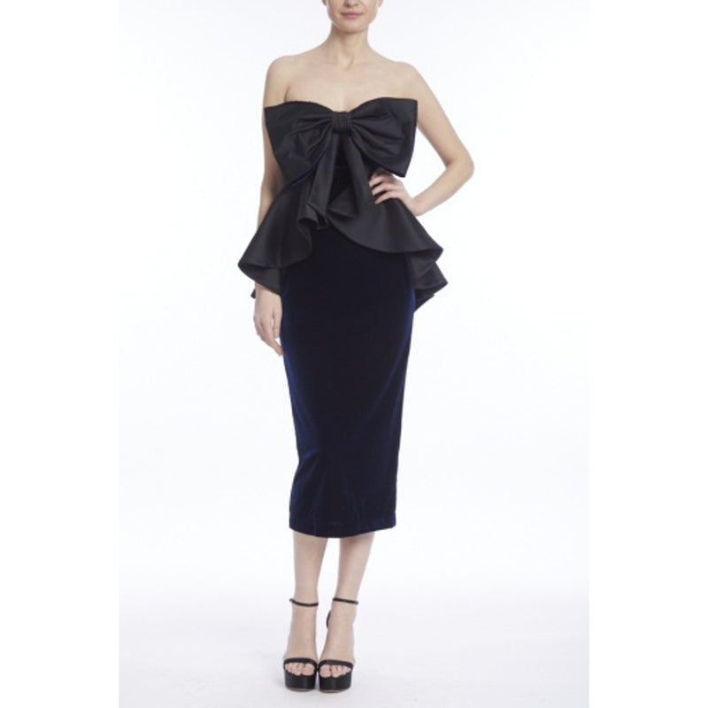 Badgley Mischka - Womens Bow Peplum