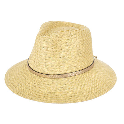 San Diego Hat Company - Paperbraid Fedora with Faux Snake Band