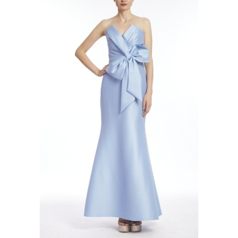 Badgley Mischka - Womens Strpls Bow Gown