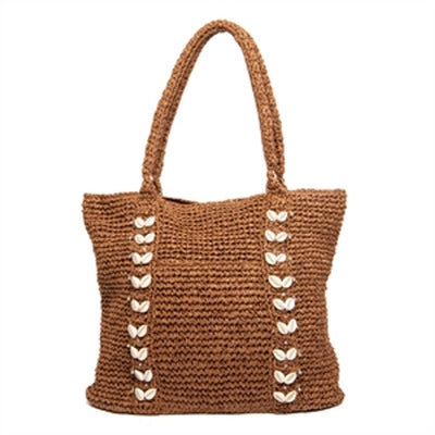 San Diego Hat Company - Molly Womens Paper Crochet Tote with Front