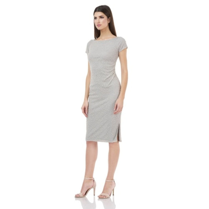 JS Collections - Womens Pearl Beaded Cocktail Dress