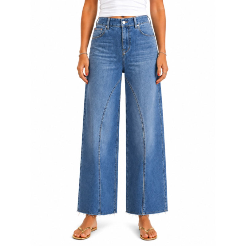 1822 Denim - Womens 29" High Rise Wide Leg Jean with Razor Hems