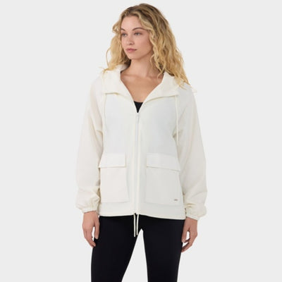 Thirty Three Threads - Unisex Ascend Hooded Windbreaker Coconut