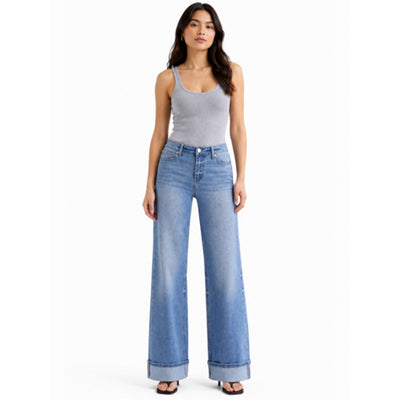 1822 Denim - Womens 32" Slim Wide Leg with Cuff