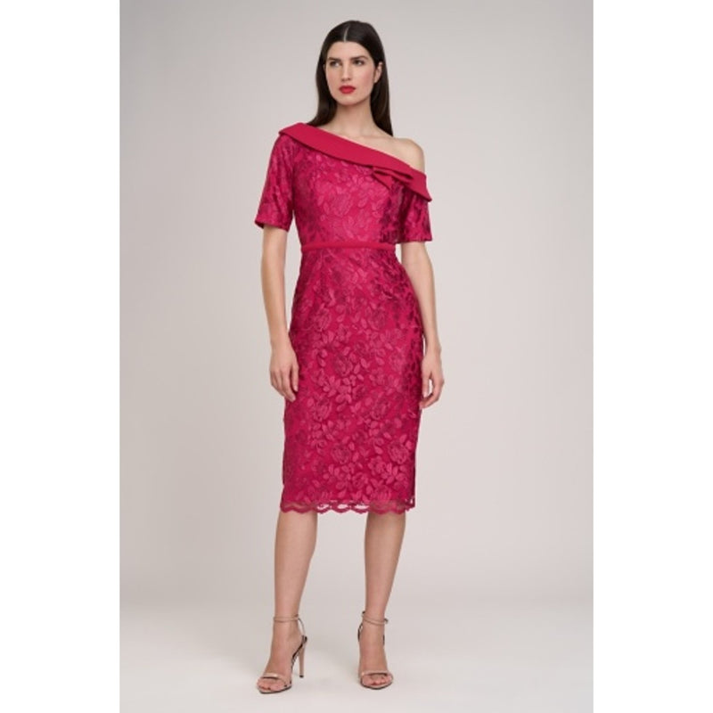 JS Collections - Womens Fay Asymmetric Cocktail Sheath