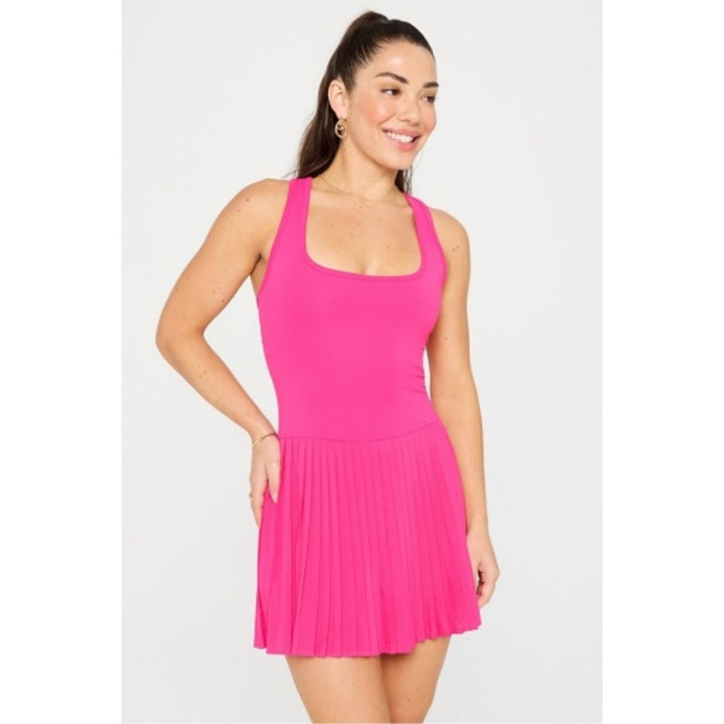 Fabletics - Womens Hot Shot Pleated Classic Mini Dress