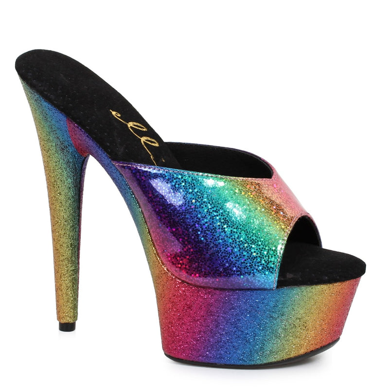 Ellie Shoes - 6" Mule with Rainbow Platform