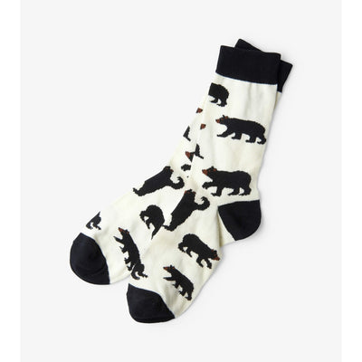 Little Blue House - Black Bears Mens Crew Socks