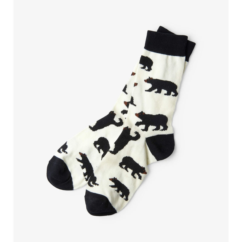 Little Blue House - Black Bears Mens Crew Socks