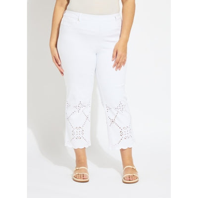 Lysse - Womens Billie Eyelet Straight Denim Curvy