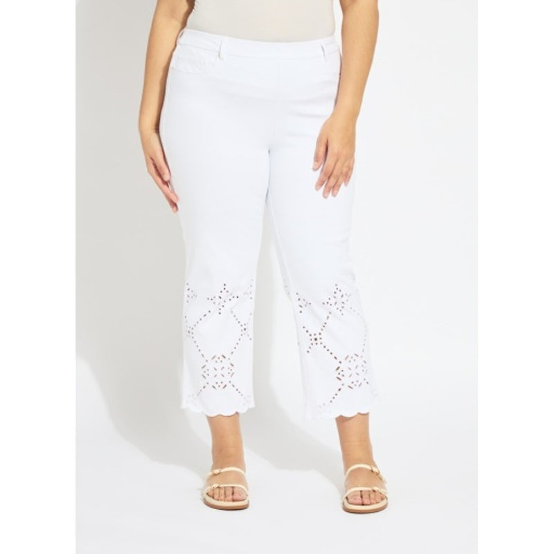 Lysse - Womens Billie Eyelet Straight Denim Curvy