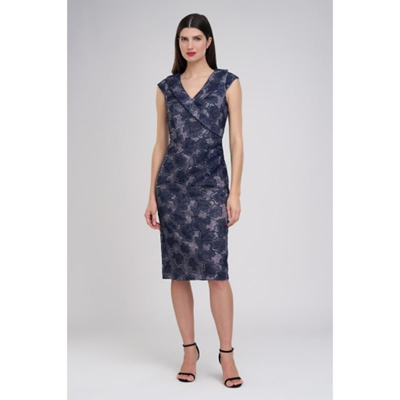 JS Collections - Womens Amal V Neck Sheath Cocktail