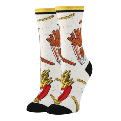 Oooh Yeah - Womens Crew Socks-Fries Before Guys