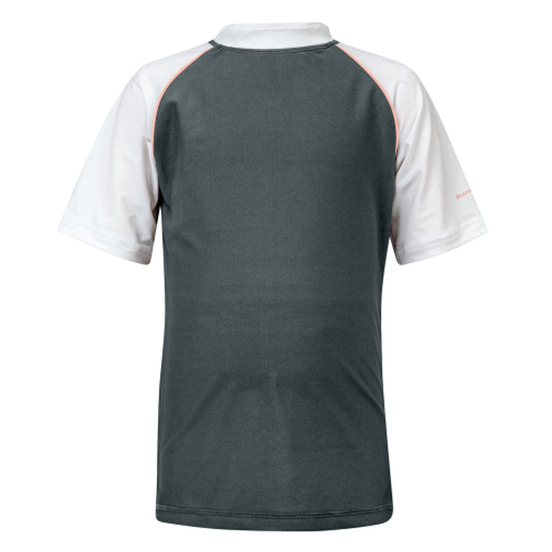 Snapper Rock - Boys Steel Grey/White Short Sleeve Rash Top