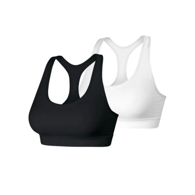 Hanes - Womens Sport Women's Racerback Sports Bra with Compression 2-Pack