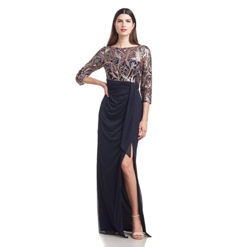 JS Collections - Womens Carrie Bateau Gown