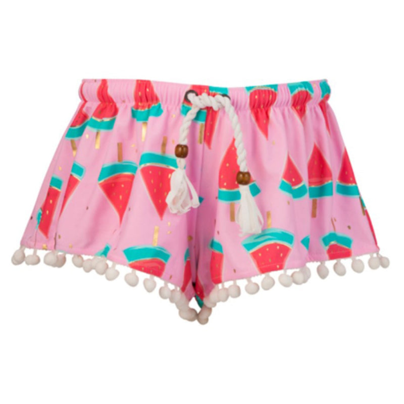 Snapper Rock - Girls Watermelon Swim Shorts