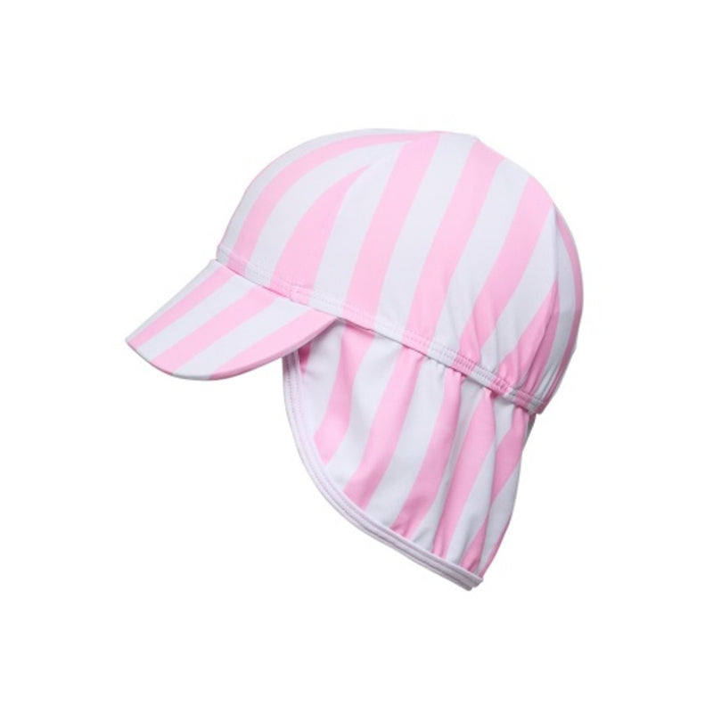 Snapper Rock - Girls Pink Stripe Floating Flap Hat