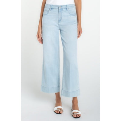 Liverpool Los Angeles - Womens Stride Crop Wide Leg with Embroidered Side Seam