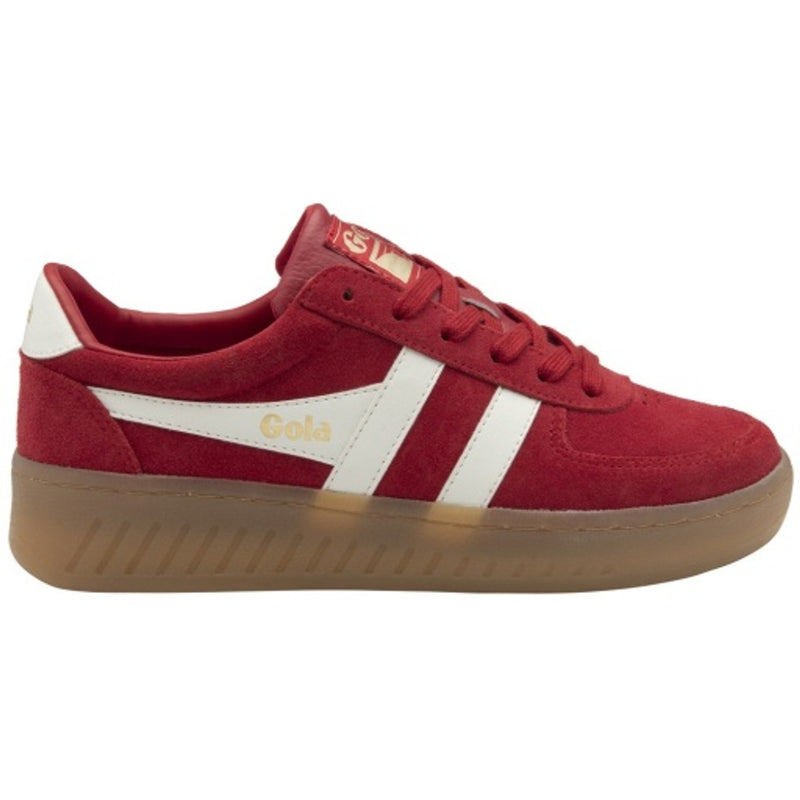 Gola - Womens Grandslam Suede Sneakers - Red/Off White/Gum