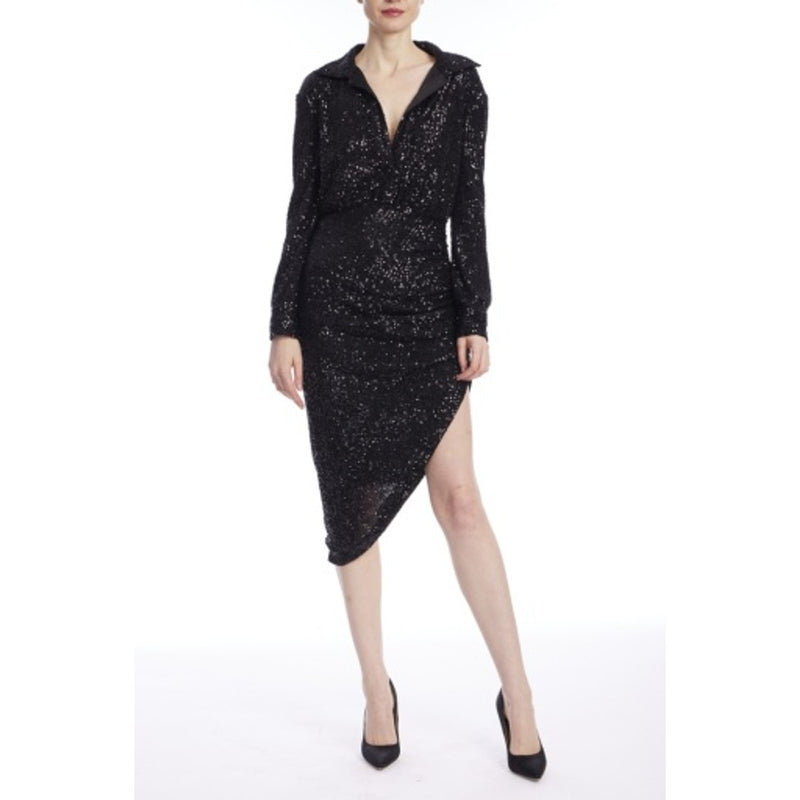 Badgley Mischka - Womens Sht Collar High Low