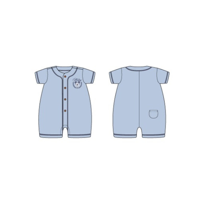 Janie and Jack - Baby U K X Blue Mickey Jersey Short Sleeve Romper Disney