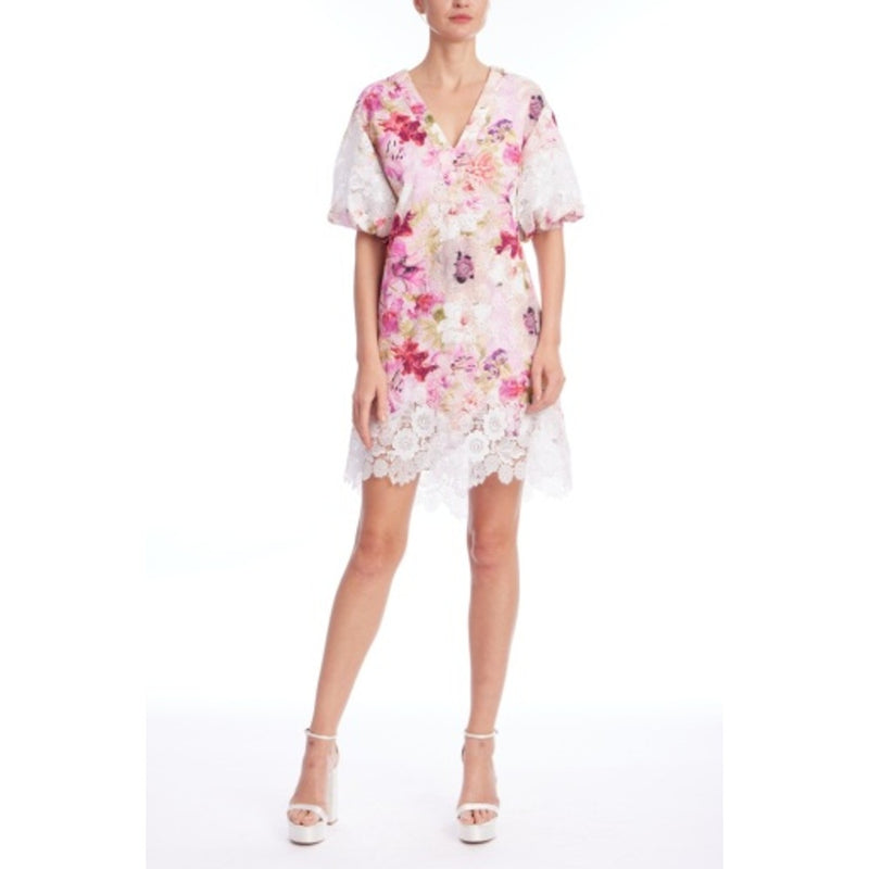 Badgley Mischka - Womens Print Eyelet a Line